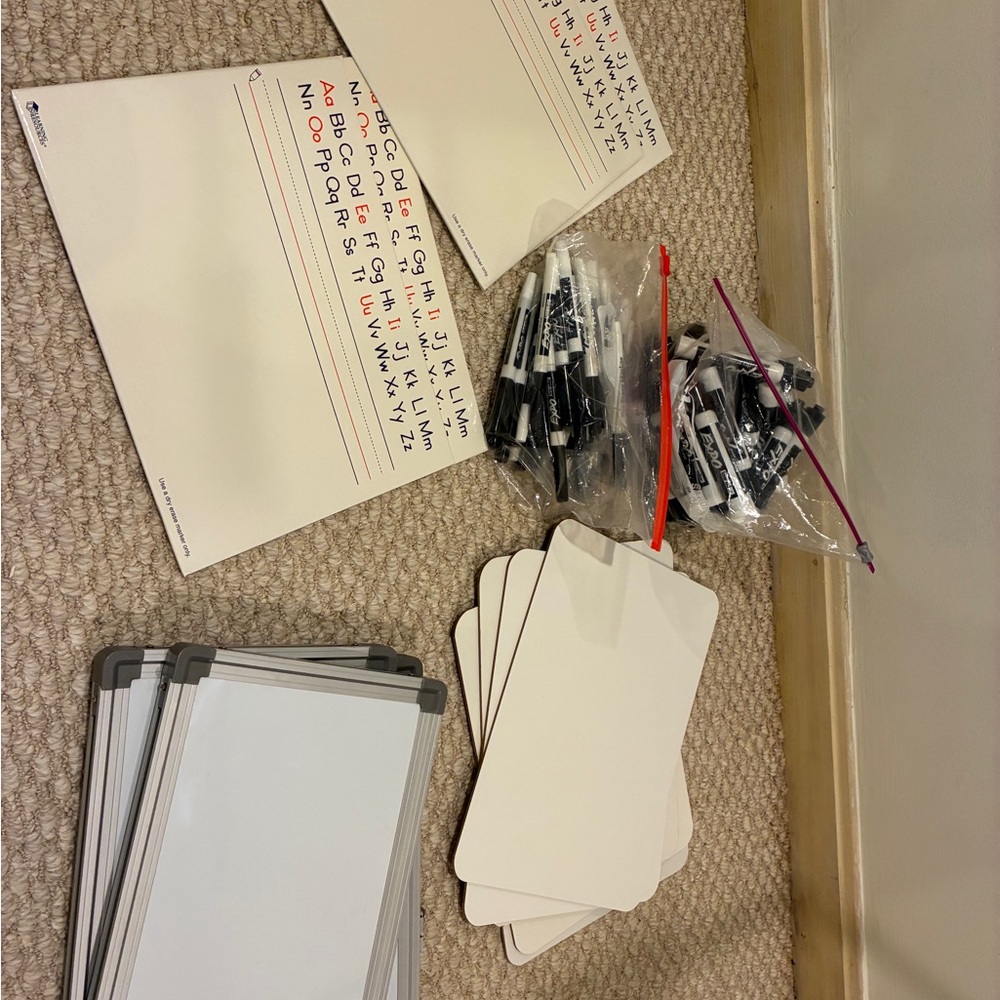 Dry Erase Boards with Markers Set